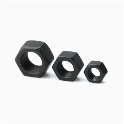 Din934 din oțel carbon de grad 4.8 cu piuliță hexagonală placată cu negru
